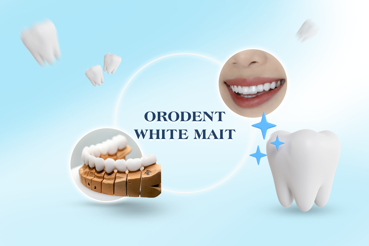 Răng sứ Orodent White Matt là dòng răng sứ thẩm mỹ cao cấp được sản xuất theo công nghệ vật liệu nha khoa châu Âu, nổi bật với bề mặt mờ (matte finish) tạo sự khác biệt rõ rệt so với các dòng sứ bóng truyền thống và duy trì màu sắc hài hòa theo thời gian